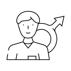 Obraz premium urologist doctor line icon vector. urologist doctor sign. isolated contour symbol black illustration