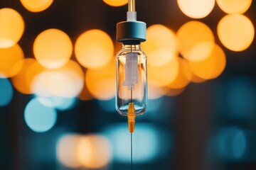 Intravenous Drip with Bokeh Background