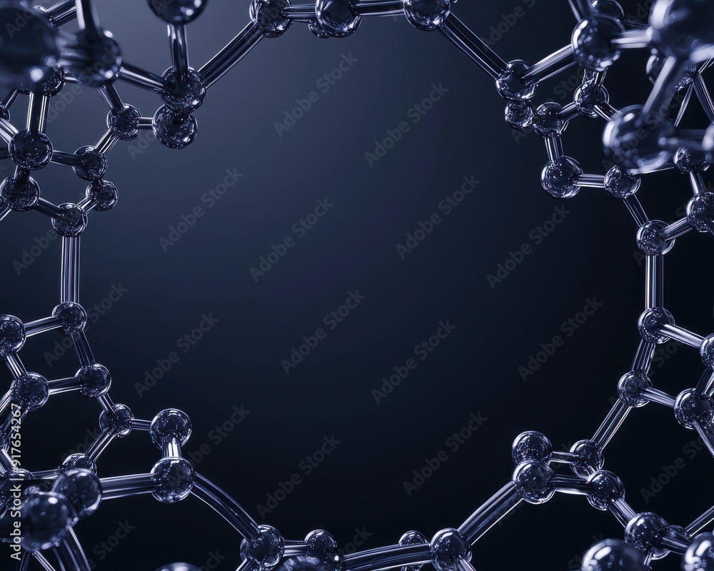 Poster abstract molecular structure creating a captivating, scientific background. perfect for technology a