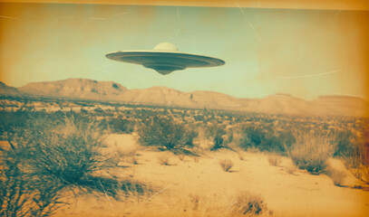 Vintage photo of an UFO