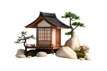 Traditional Japanese House with Garden
