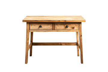 Wooden Table with Two Drawers
