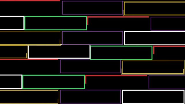 Abstract horizontal background with colorful bricks