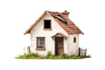 Old Cottage with Broken Roof