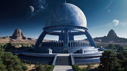 Obraz premium space station in space