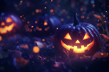 3d Halloween background, Halloween theme background, cute Halloween activity theme scene