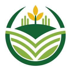 agriculture logo vector on white background, Adobe Illustrator Artwork