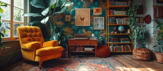 Cozy Living Room with Tropical Vibes
