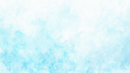 Soft sky blue paint aquarelle hand-painted watercolor background with watercolor stains, creative blue design with blue marble texture background used as cover, card, presentation and decoration. blu	