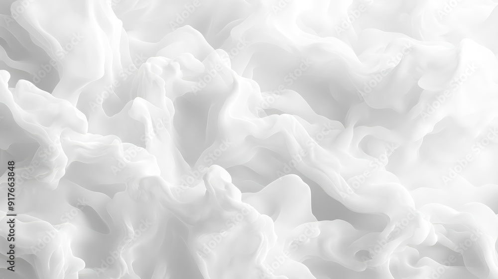 Poster abstract cloud pattern background with soft, fluffy shapes in white and light gray, creating a peace
