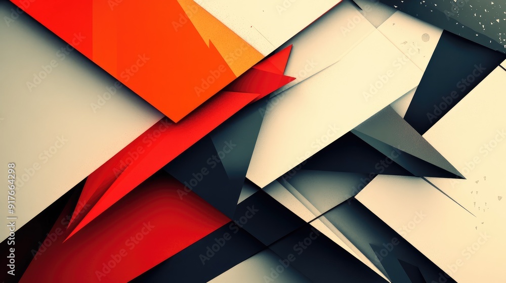 Aufkleber abstract geometric background with sharp angles and bold colors, perfect for modern and dynamic desi