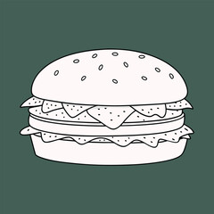 Hamburger Editable Vector Design. Generated With AI