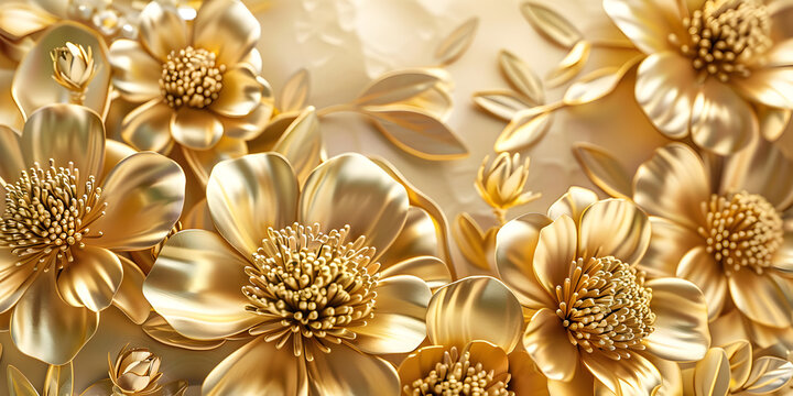 Gold flowers discount