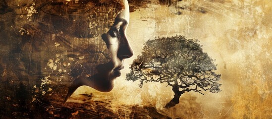 Woman and Tree Abstract