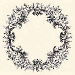 Vintage lace frame illustration