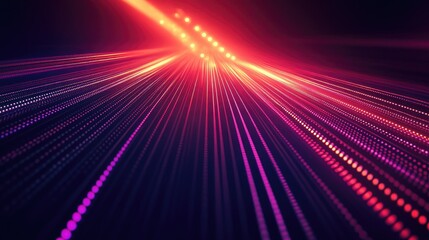 Obraz premium Dark abstract background with glowing neon lines, suitable for tech and nightlife concepts