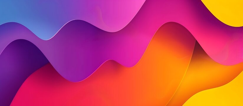 Vivid and dynamic abstract gradient colors in a smooth flat lay layout. Eye-catching hues for a striking and energetic background.