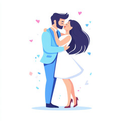 Obraz premium A joyful couple shares a dance, radiating love and happiness in a beautiful moment together.
