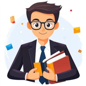 Un clipart professionnel qui reprsente un chef dentreprise, symbolisant le leadership et le succs dans les affaires.