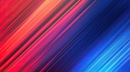This is a vibrant abstract background featuring diagonal stripes with a gradient transition from blue to red tones