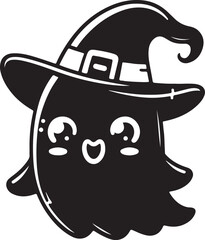 Cute Halloween Ghost vector, T-Shirt Design