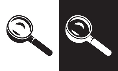 vector magnifying glass icon.
