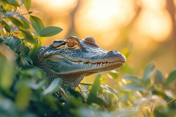 Fototapeta premium Croc in Jungle
