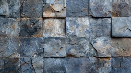 Fototapeta premium Refined big gray stone tiles. Surface texture.