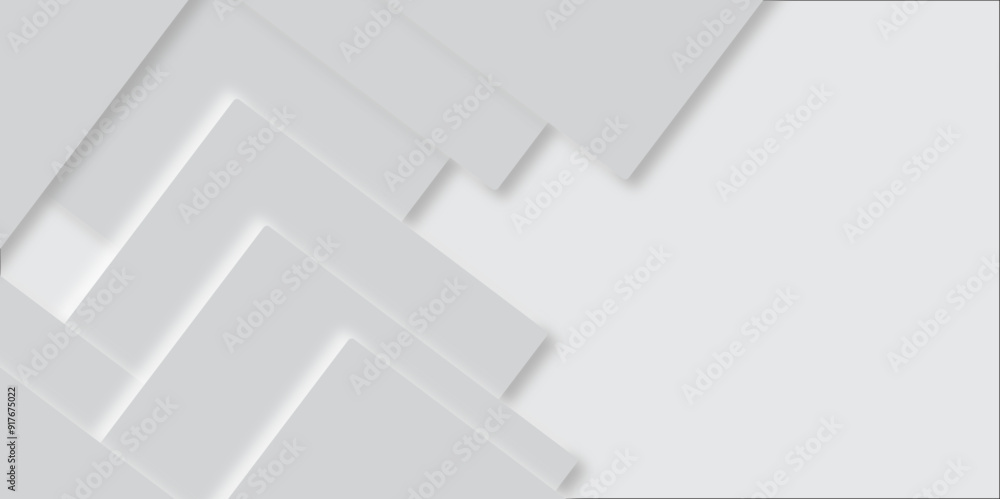 Poster abstract grey square shape with futuristic concept embossed papercut background with neomorphism abs