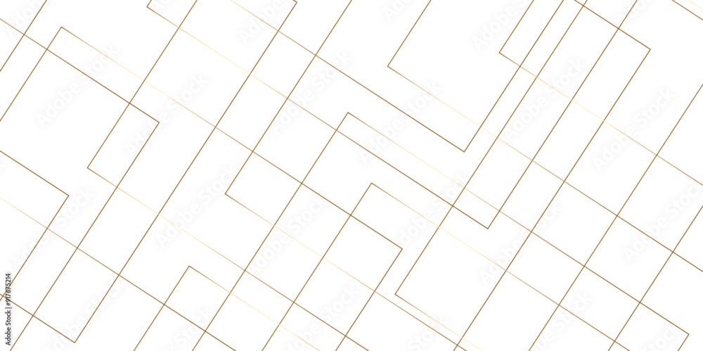 Poster mondrian style of diagonal square pattern vector. design geometric tile gold on black background. mo