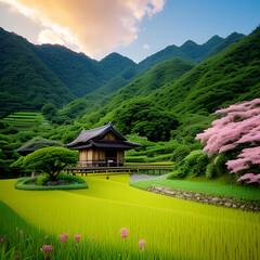 a leisurely country scene B