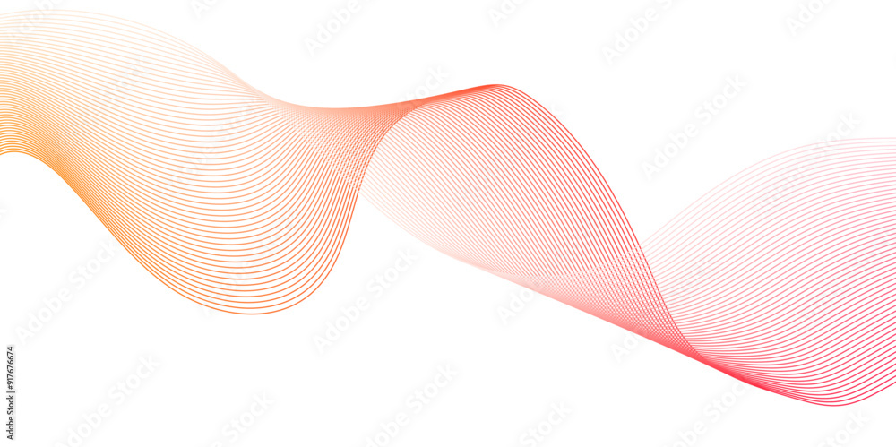 Poster abstract wave blend lines on transparent background. design for banner, wallpaper, background and ma