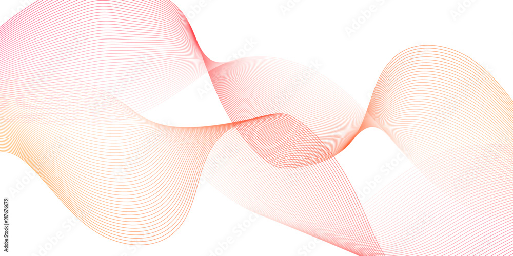 Poster abstract wave blend lines on transparent background. design for banner, wallpaper, background and ma