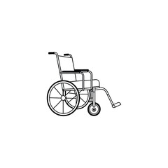 wheelchair isolated on white