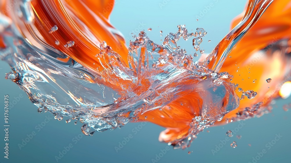 Poster dynamic data flow abstract, an immersive visualization of vibrant data streams in a digital landscap