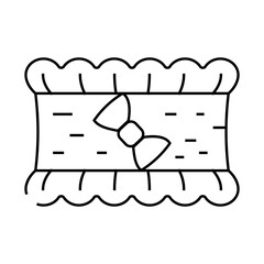 garter decorative accessory line icon vector. garter decorative accessory sign. isolated contour symbol black illustration