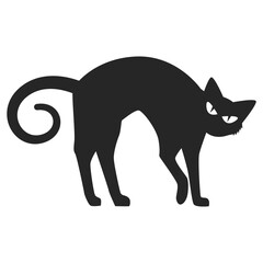 Halloween Cat Silhouette Illustration