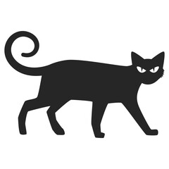 Halloween Cat Silhouette Illustration