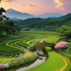 a leisurely country scene F