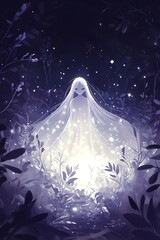 Halloween night with ghost