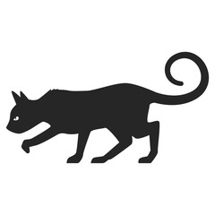 Halloween Cat Silhouette Illustration