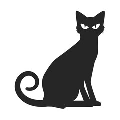 Halloween Cat Silhouette Illustration