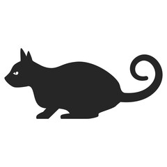 Halloween Cat Silhouette Illustration