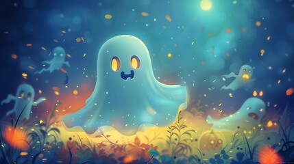 Halloween party with various kinds of unique costumes, All kinds of party supplies Halloween, Happy Halloween background