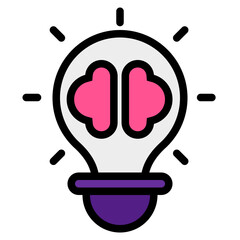 Brainstorming Icon in Lineal Color Style Suitable for Web, Apps, Presentation, or Printable Meaning