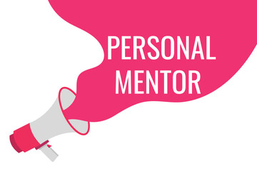 personal mentor  button, banner, label, template for website. personal mentor  text with colorful megaphone icon
