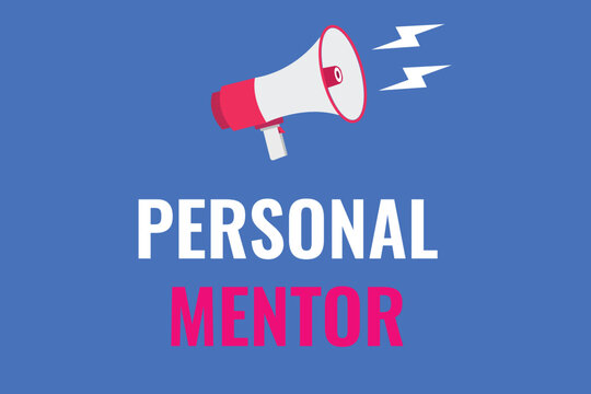 personal mentor  button, banner, label, template for website. personal mentor  text with colorful megaphone icon
