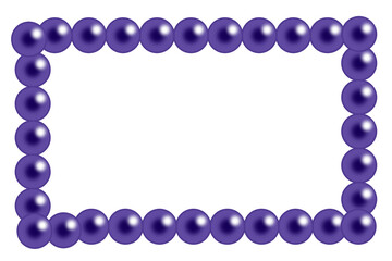 frame made of blue spheres, frame of beads, frame made of purple beads, frame made of beads, frame pearl