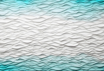 Obraz premium A textured abstract background featuring layered waves of white and light blue paper, creating a sense of depth and movement.
