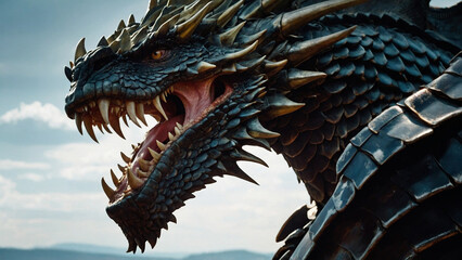 A giant dragon ready for battle